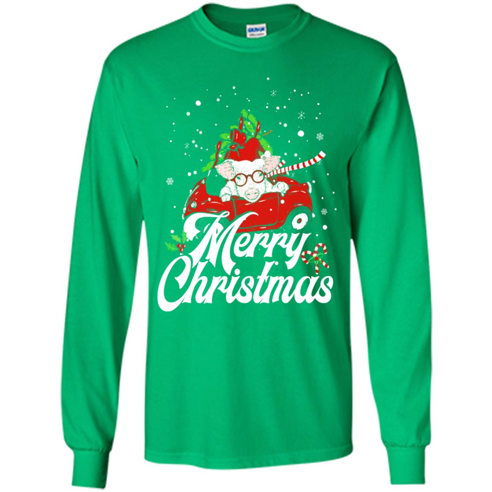 Merry Christmas Pig s - Long Sleeve T-Shirt