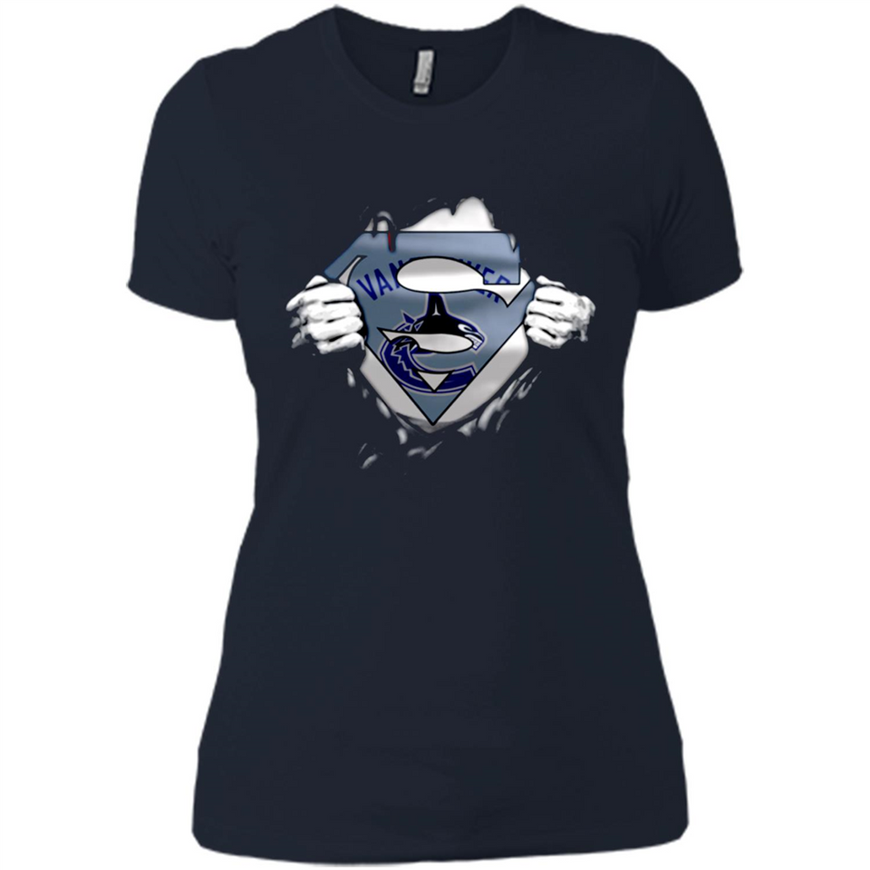 Vancouver Canucks And Superman Fans - Ladies' Boyfriend T-Shirt