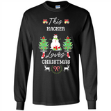 This Hacker Loves Christmas Tree Shirt with Snowman