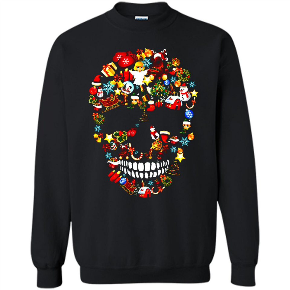 Skull Christmas Decorations Merry Xmas T-Shirt - Sweatshirt