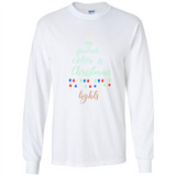 My Favorite Color is Christmas Lights Xmas Sporty T-Shirt - Long Sleeve T-Shirt