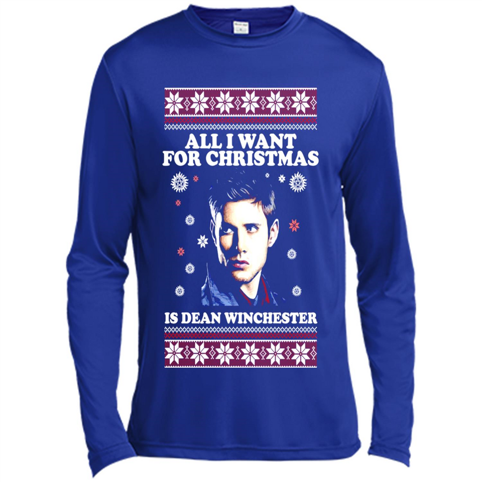All I want for Christmas is Dean Winchester sweater - Canvas Long Sleeve T-Shirt