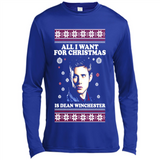 All I want for Christmas is Dean Winchester sweater - Canvas Long Sleeve T-Shirt