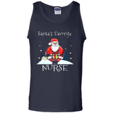 Funny Christmas Nurse Shirt, Santa_s Favorite Nurse - Tank Top