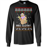 Mrs Slothy Christmas - Long Sleeve T-Shirt