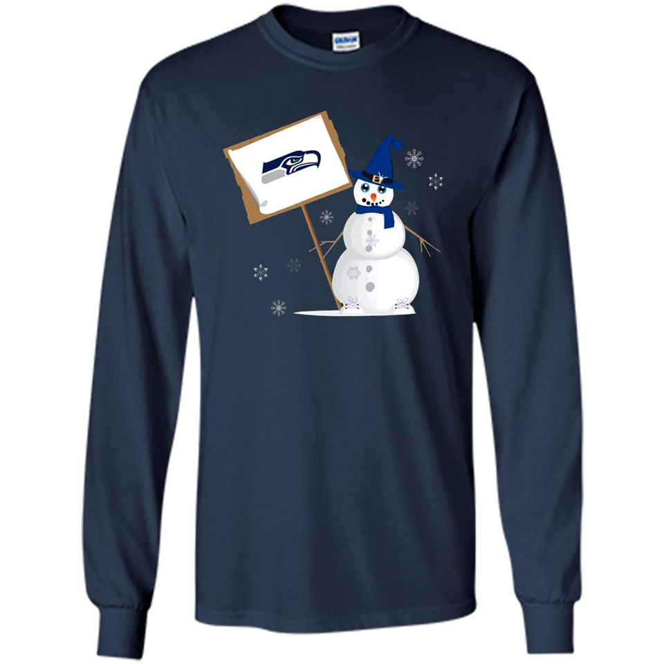 Seattle Seahawks Snowman Funny