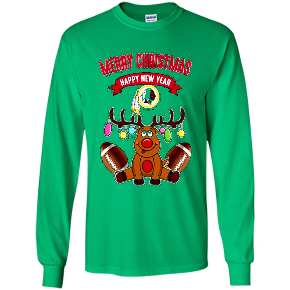 Washington Redskins NFL Reindeer Funny Merry Christmas And Happy New Year