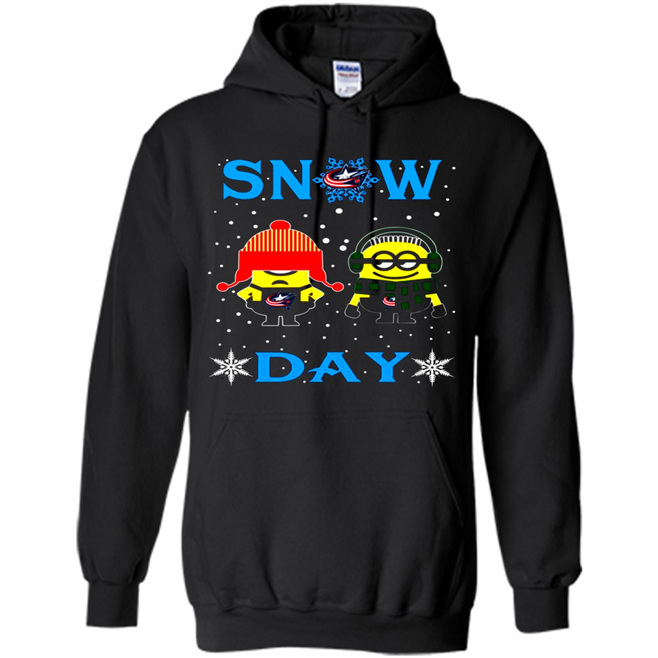 Snow Day Shirt For Columbus Blue Jackets Vs Minion Fans pingpong