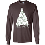 Merry Catmas - Merry Christmas Cat Lover Mug PINGPONG - Long Sleeve T-Shirt