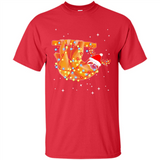 Christmas Lights Sloth Wearing Santa Hat Funny Xmas - Shirt