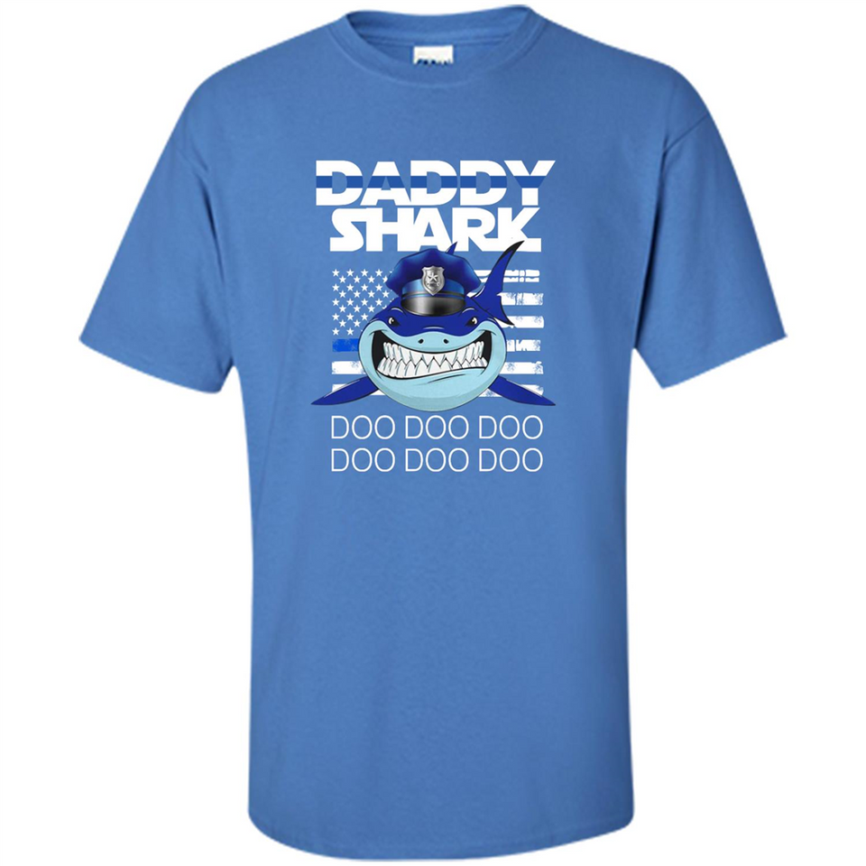 Police Daddy Shark Blue Line Tee