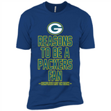 Reasons to be a Green Bay Packers Fan Complete List on Back - Premium Short Sleeve T-Shirt