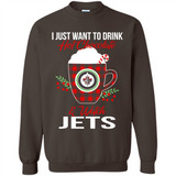 I Just Want To Drink Hot Chocolate & Watch Winnipeg Jets Ugly Christmas Sweater PINGPONG
