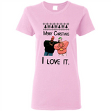 Drake Merry Christmas I love it sweatshirt PINGPONG - Ladies Short-Sleeve