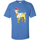 Christmas Lights Goat Wearing Santa Hat T-Shirt - Shirt