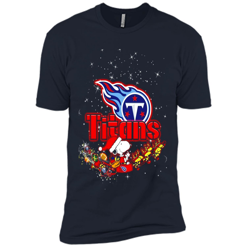 Snoopy Christmas Tennessee Titans - Premium Short Sleeve T-Shirt