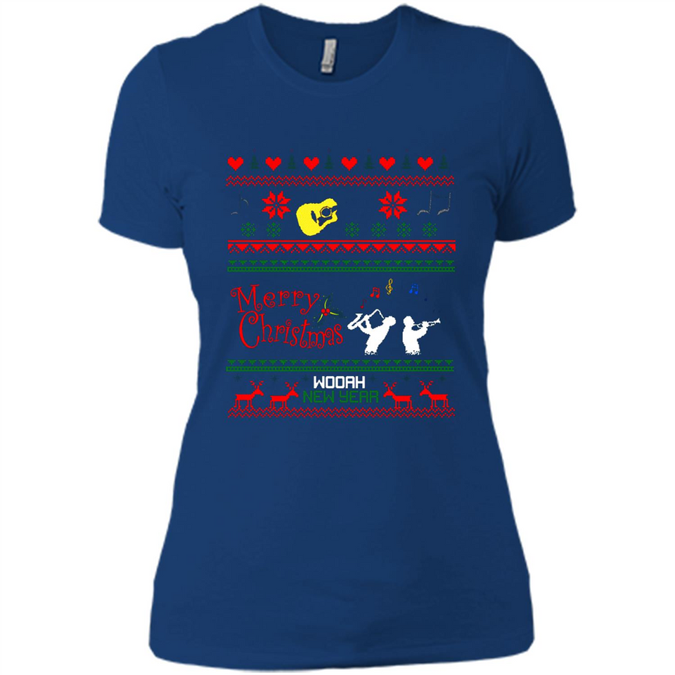 Music Ugly Christmas SweatShirt - Ladies' Boyfriend T-Shirt