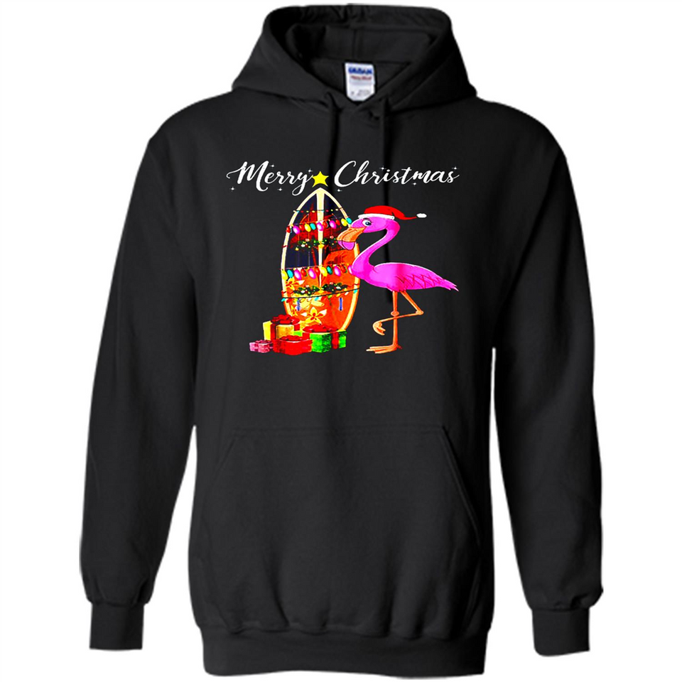 Flamingo Christmas Shirt, Merry Christmas Shirt , Flamingo - Hoodie