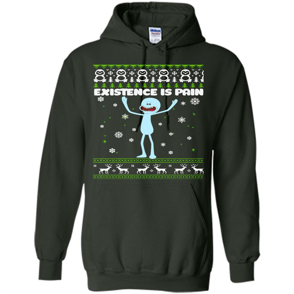 Mr Meeseeks Xistence Is Pain Ugly Christmas - Hoodie