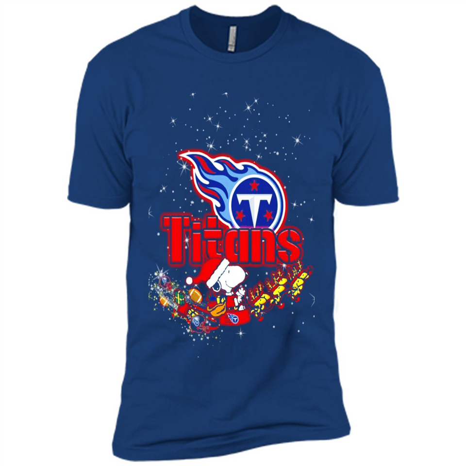 Snoopy Christmas Tennessee Titans - Premium Short Sleeve T-Shirt