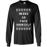 Merry go fuck yourself Christmas sweatshirt PINGPONG