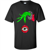 GRINCH HAND HOLDING GREEN BAY PACKERS GLITTER CHRISTMAS PINGPONG