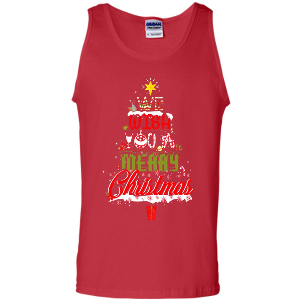 We Wish You A Merry Christmas Funny Pine Gift Sleeve - Tank Top