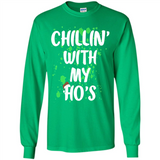 Chillin With My Ho's Funny Christmas - Long Sleeve T-Shirt