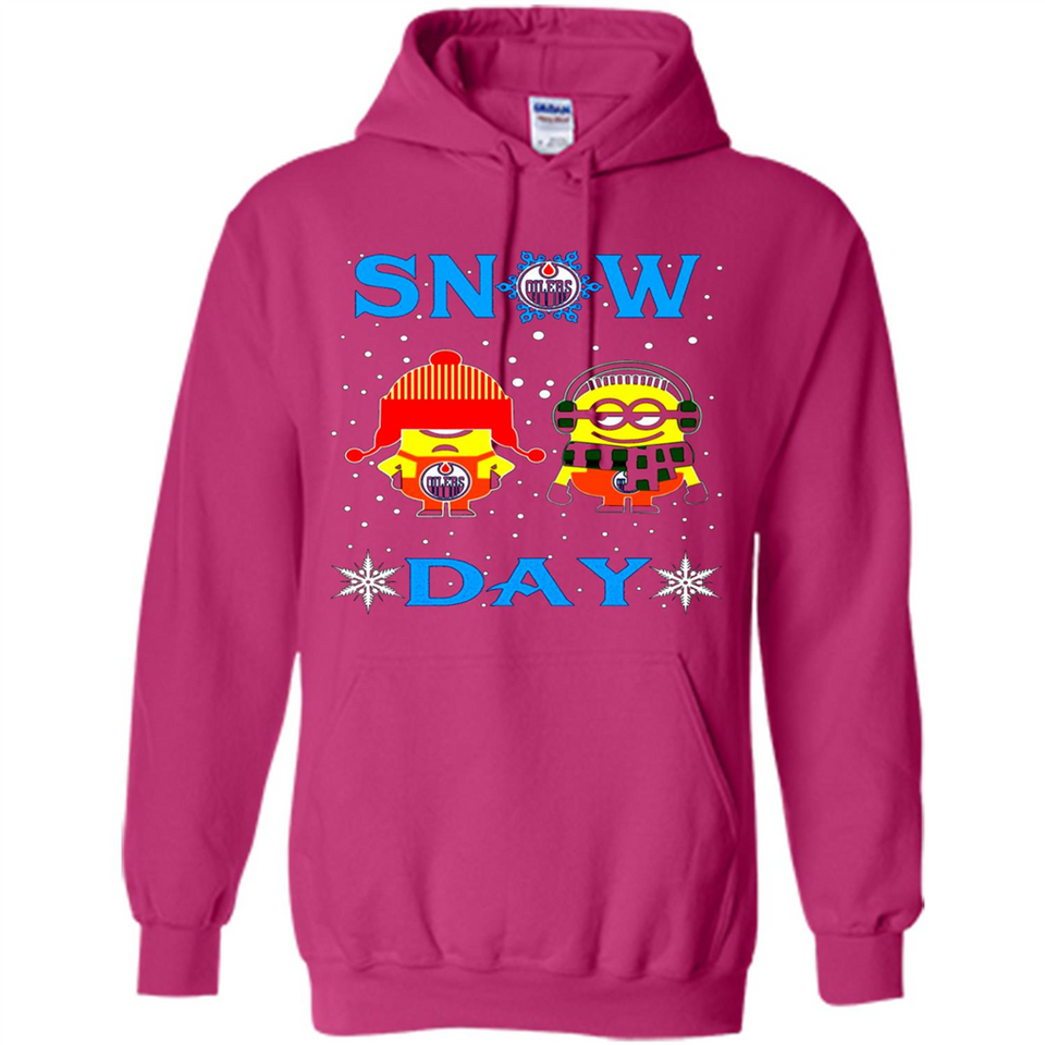 Snow Day Shirt For Edmonton Oilers Vs Minion Fans pingpong