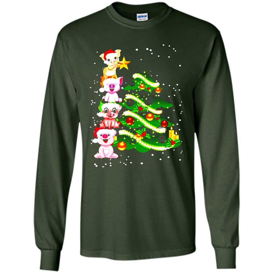 Pigs Christmas T Shirt PINGPONG - Long Sleeve T-Shirt