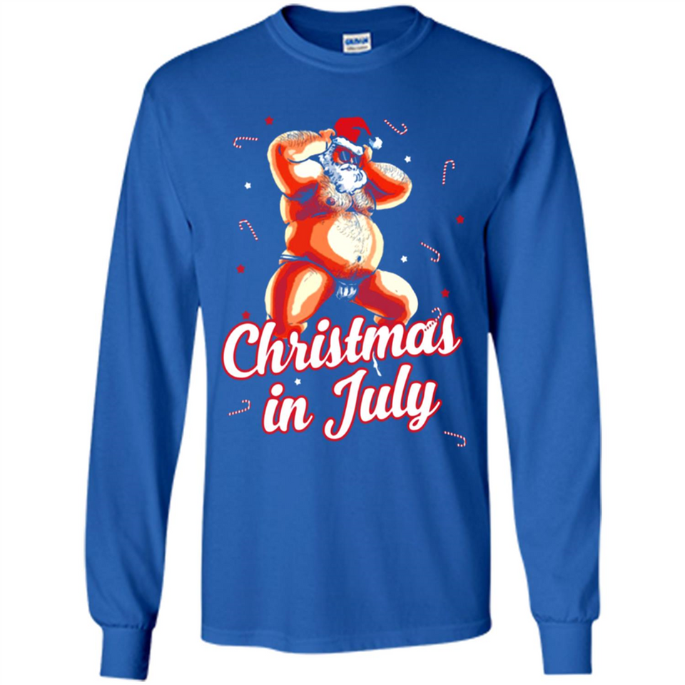 Christmas In July - Funny Dancing Santa - Long Sleeve T-Shirt