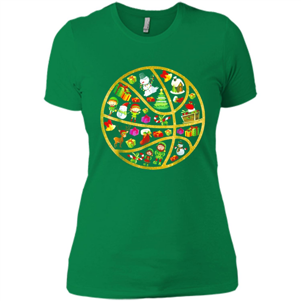 Basketball Christmas Ornament - Ladies' Boyfriend T-Shirt