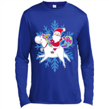 Unicorn And Santa Christmas 1 - Canvas Long Sleeve T-Shirt