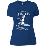 Snowman Snowboarder Tshirt Have Jolly Ollie Christmas