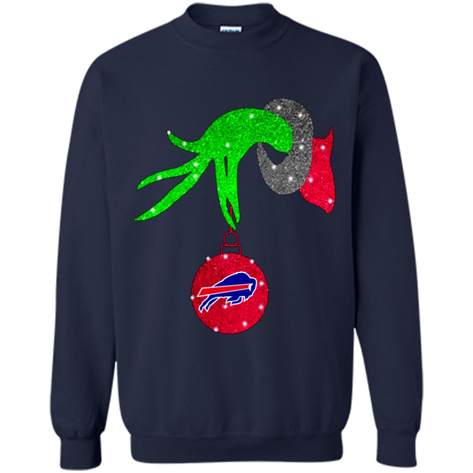GRINCH HAND HOLDING BUFFALO BILLS GLITTER CHRISTMAS PINGPONG