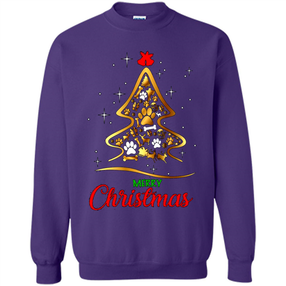Merry Christmas Dogs Christmas Tree sweater PINGPONG
