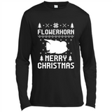 Flowerhorn Christmas T-shirt, Ugly Christmas Sweater - Canvas Long Sleeve T-Shirt