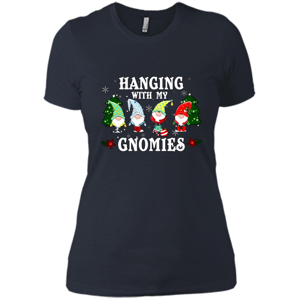 Christmas Garden Gnome Hanging With My Gnomies Shirt Sweater - Ladies' Boyfriend T-Shirt