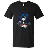 Carolina Panthers Halloween The Nightmare Before Christmas - Men's V-Neck