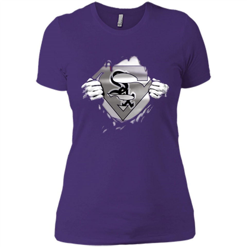 Chicago White Sox And Superman Fans - Ladies' Boyfriend T-Shirt