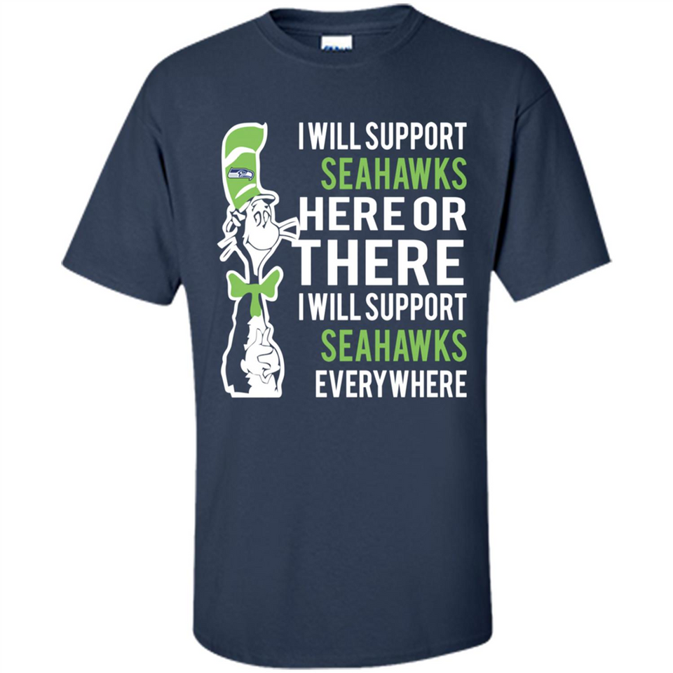 Shirt For Dr Seuss Cat And Seattle Seahawks Fans - Shirt