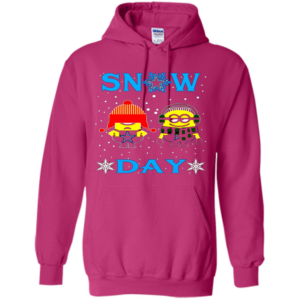 Snow Day Shirt For Dallas Cowboys Vs Minion Fans pingpong