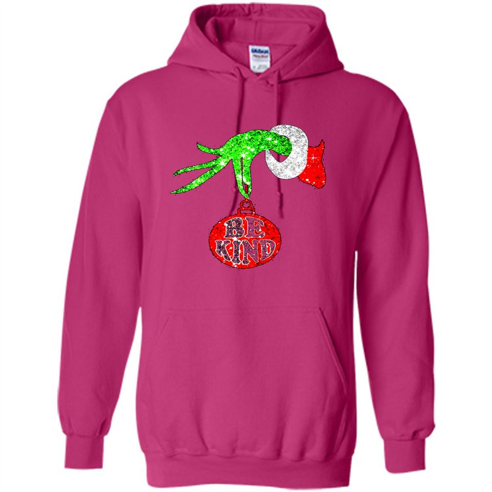 Christma Season With Green Grinch Hand Be Kind - Hoodie