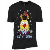 Minion Arizona Diamondbacks Ugly Christmas Sweater Let it Snow - Premium Short Sleeve T-Shirt