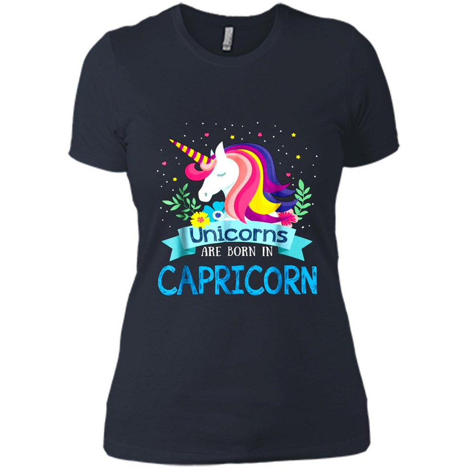 Unicorns are born in Capricorn Birthday Rainbow Gift Custom Ultra Cotton