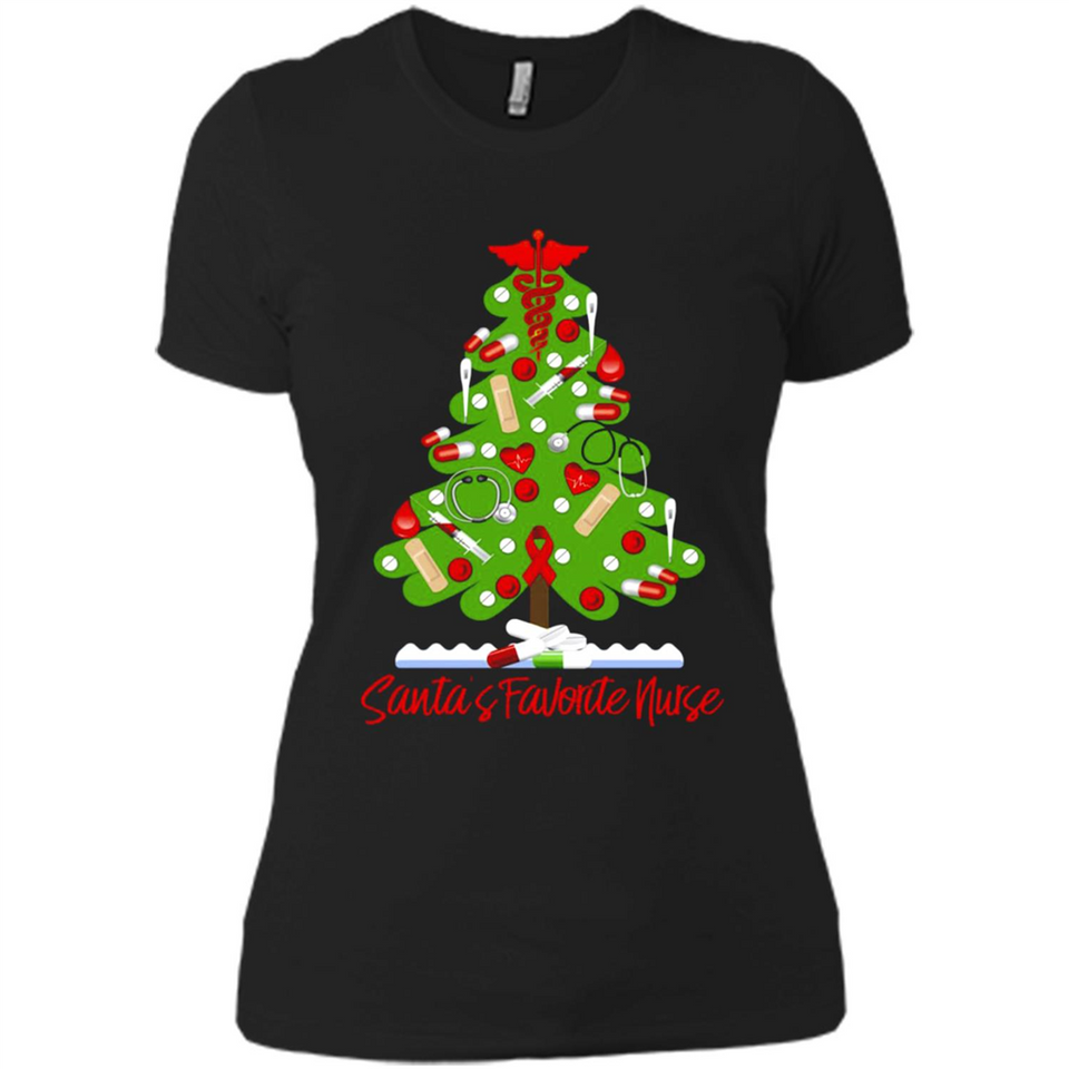 Santa's Favorite Nurse Christmas Tee
