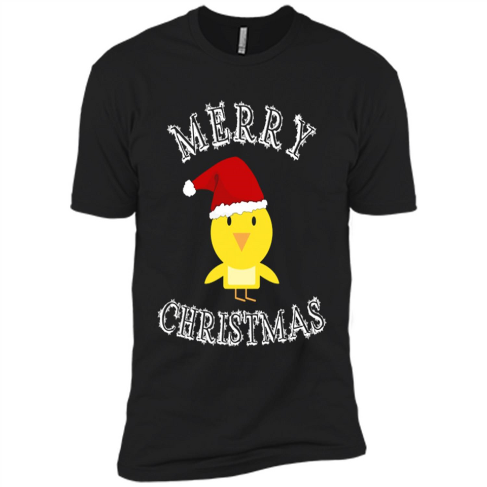 Bird Santa Merry Christmas T-Shirt - Birds Watchers Xmas - Premium Short Sleeve T-Shirt
