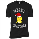 Bird Santa Merry Christmas T-Shirt - Birds Watchers Xmas - Premium Short Sleeve T-Shirt