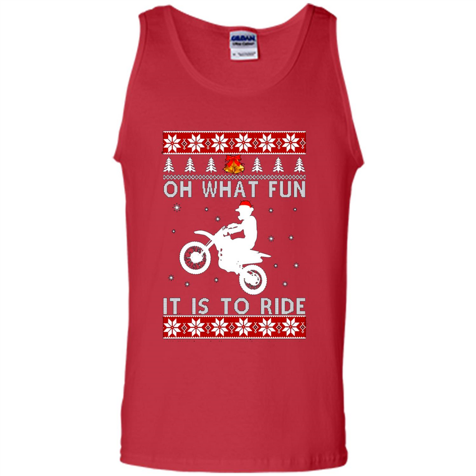 Motocross oh what fun it is to ride Christmas sweater PINGPONG