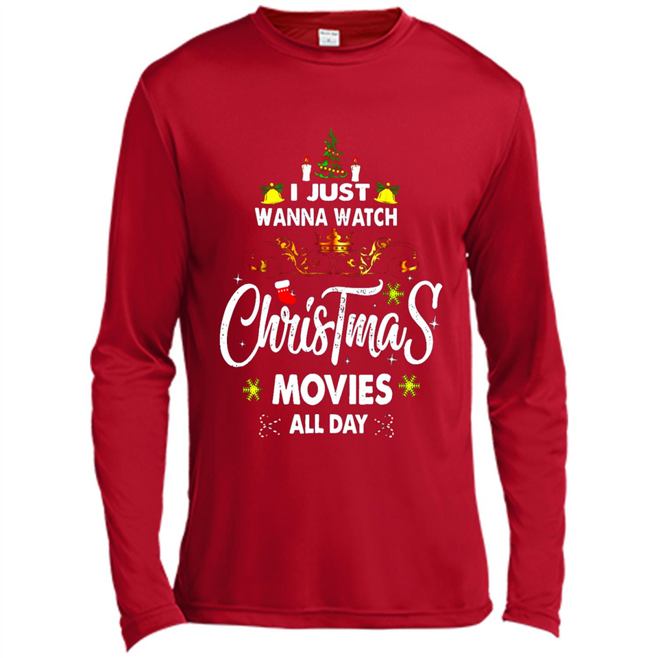 Funny Christmas Movie Shirt, Christmas Movies - Canvas Long Sleeve T-Shirt